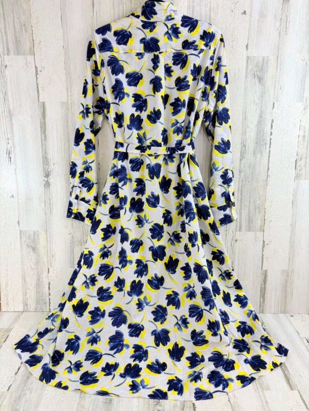 Ann Mashburn Sz L Annette Shirt Dress Floral Seersucker - Picture 13 of 16